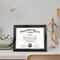 8.5x11 Certificate Diploma Frame,Solid Wood & UV Protection Acrylic,Black Finish with Gold Trim,2 Pack